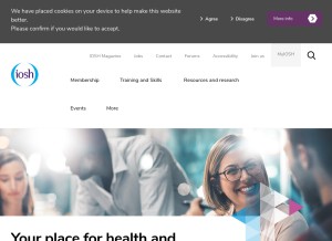 How iosh.com looks like on a tablet such as an iPad.