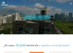 How iosoffices.com looks like on a tablet such as an iPad.