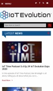 How iotevolutionworld.com looks like on a mobile device such as an iPhone.