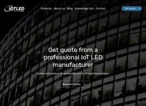 How iotled.net looks like on a tablet such as an iPad.