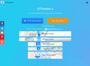 How iotransfer.net looks like on a tablet such as an iPad.