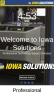 How iowasolutions.com looks like on a mobile device such as an iPhone.