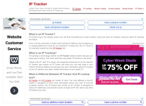 How ip-tracker.org looks like on a tablet such as an iPad.