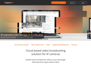 How ipcamlive.com looks like on a tablet such as an iPad.