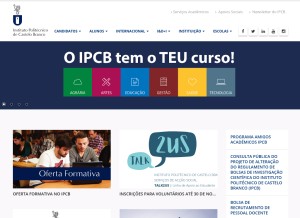 How ipcb.pt looks like on a tablet such as an iPad.