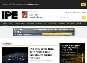 How ipe.com looks like on a tablet such as an iPad.