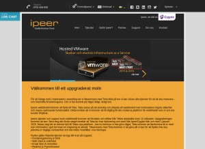 How ipeer.se looks like on a tablet such as an iPad.