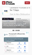 How iphoneincanada.ca looks like on a mobile device such as an iPhone.