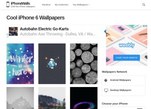 How iphonewalls.net looks like on a tablet such as an iPad.