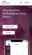 How iplum.com looks like on a mobile device such as an iPhone.