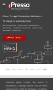 How ipresso.pl looks like on a mobile device such as an iPhone.
