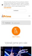 How iprima.cz looks like on a mobile device such as an iPhone.