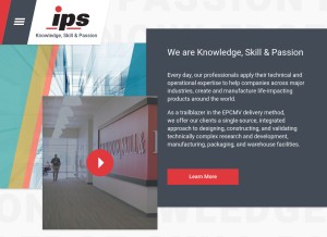 How ipsdb.com looks like on a tablet such as an iPad.