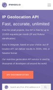 How ipwhois.io looks like on a mobile device such as an iPhone.