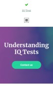 How iqtest.site.pro looks like on a mobile device such as an iPhone.