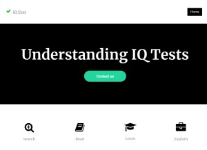 How iqtest.site.pro looks like on a tablet such as an iPad.