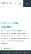 How iqvia.com looks like on a mobile device such as an iPhone.