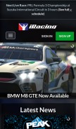 How iracing.com looks like on a mobile device such as an iPhone.