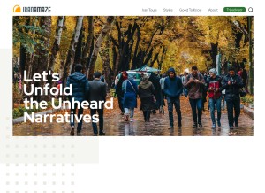 How iranamaze.com looks like on a tablet such as an iPad.