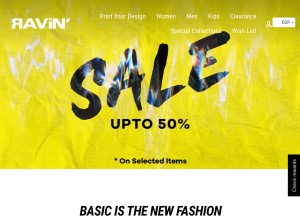 How iravin.com looks like on a tablet such as an iPad.