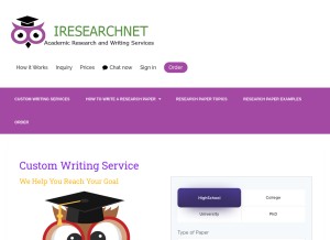 How iresearchnet.com looks like on a tablet such as an iPad.