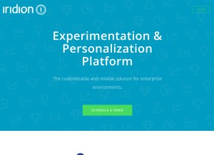 How iridion.de looks like on a tablet such as an iPad.