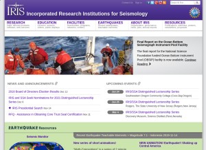 How iris.edu looks like on a tablet such as an iPad.