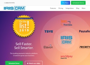 How iriscrm.com looks like on a tablet such as an iPad.