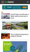 How irishcentral.com looks like on a mobile device such as an iPhone.