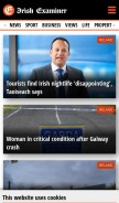 How irishexaminer.com looks like on a mobile device such as an iPhone.