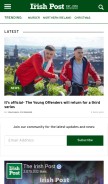 How irishpost.com looks like on a mobile device such as an iPhone.