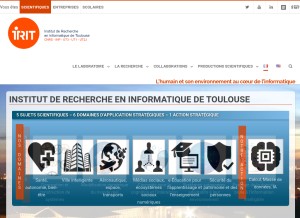 How irit.fr looks like on a tablet such as an iPad.