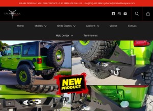 How ironbullbumpers.com looks like on a tablet such as an iPad.