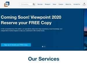 How irr.com looks like on a tablet such as an iPad.