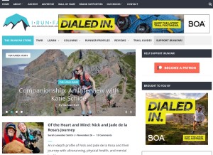 How irunfar.com looks like on a tablet such as an iPad.