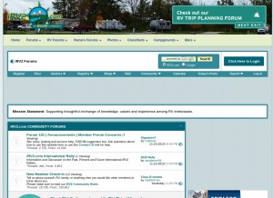 How irv2.com looks like on a tablet such as an iPad.