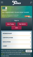How isaca.org looks like on a mobile device such as an iPhone.
