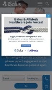 How isalushealthcare.com looks like on a mobile device such as an iPhone.