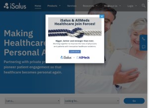 How isalushealthcare.com looks like on a tablet such as an iPad.
