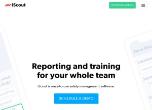 How iscout.com looks like on a tablet such as an iPad.