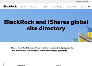 How ishares.com looks like on a tablet such as an iPad.