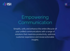 How isi-info.com looks like on a tablet such as an iPad.