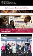 How isi.edu looks like on a mobile device such as an iPhone.