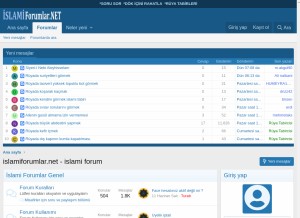 How islamiforumlar.net looks like on a tablet such as an iPad.