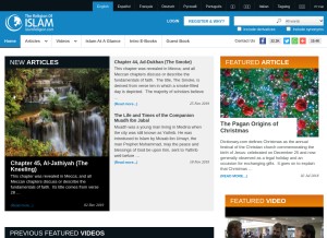 How islamreligion.com looks like on a tablet such as an iPad.