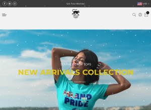 How islandprideprints.com looks like on a tablet such as an iPad.