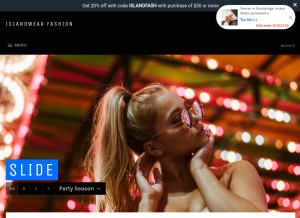 How islandwearfashion.com looks like on a tablet such as an iPad.