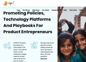 How ispirt.in looks like on a tablet such as an iPad.