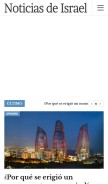 How israelnoticias.com looks like on a mobile device such as an iPhone.