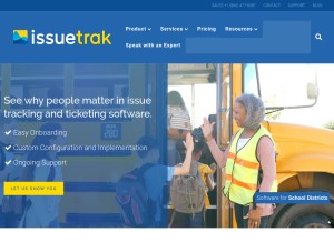 How issuetrak.com looks like on a tablet such as an iPad.